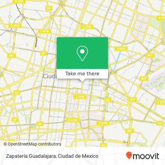 Zapatería Guadalajara map