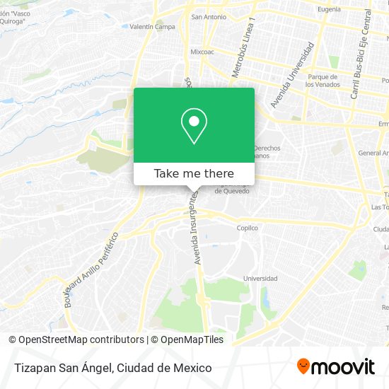 Tizapan San Ángel map