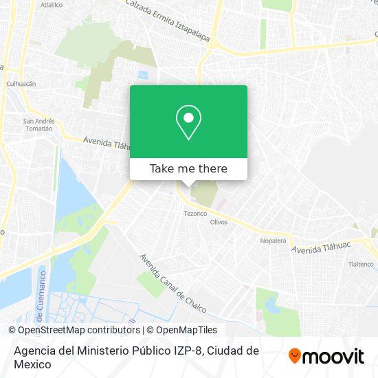 Agencia del Ministerio Público IZP-8 map