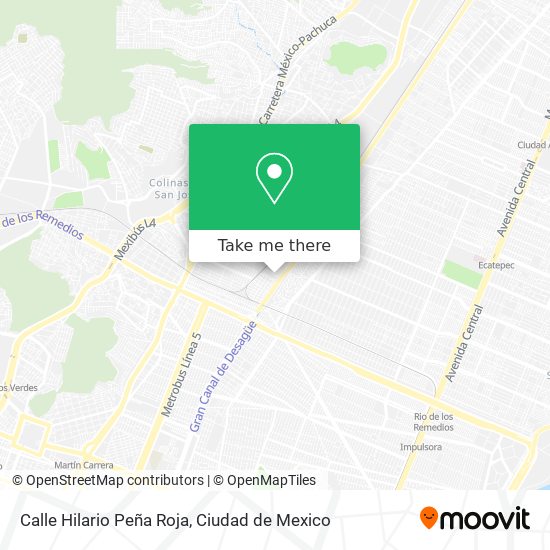 Mapa de Calle Hilario Peña Roja