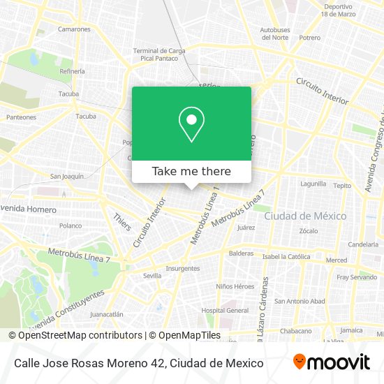 Mapa de Calle Jose Rosas Moreno 42