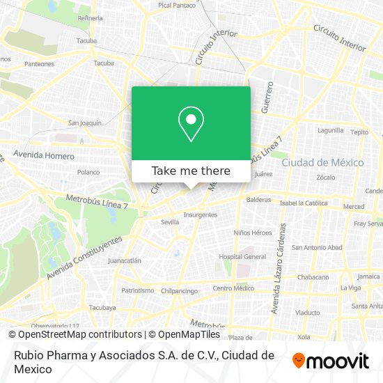 Rubio Pharma y Asociados S.A. de C.V. map