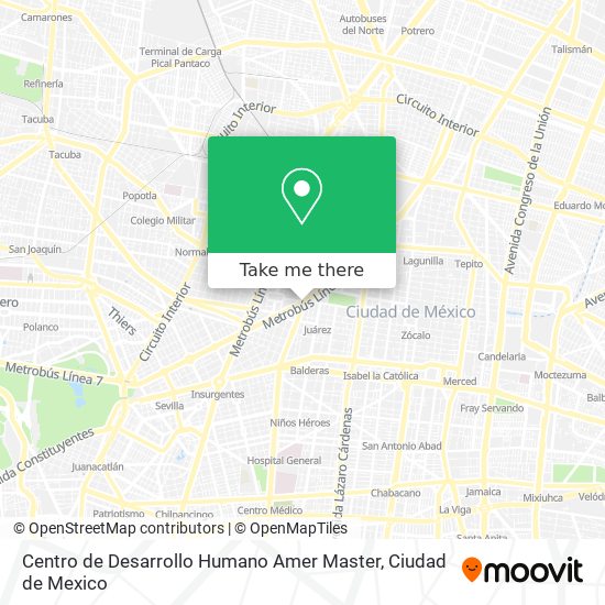 Centro de Desarrollo Humano Amer Master map