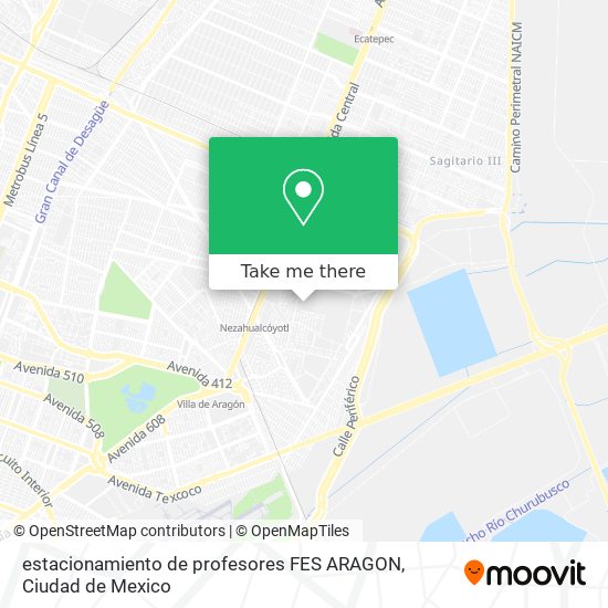 estacionamiento de profesores FES ARAGON map