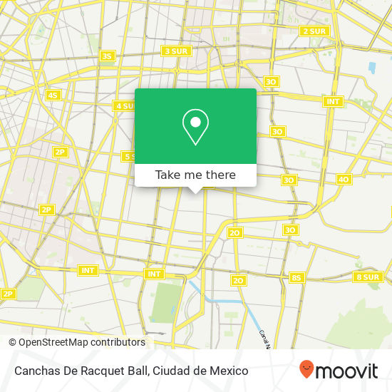 Canchas De Racquet Ball map