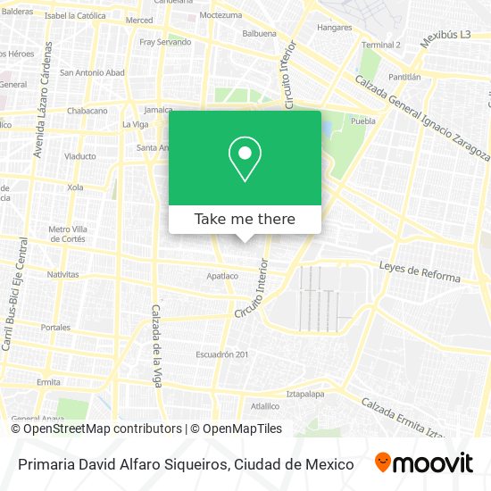 Primaria David Alfaro Siqueiros map