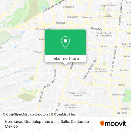 Mapa de Hermanas Guadalupanas de la Salle