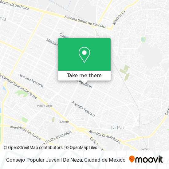 Mapa de Consejo Popular Juvenil De Neza