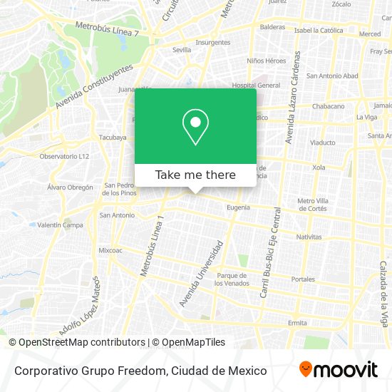 Corporativo Grupo Freedom map