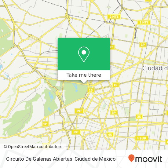 Mapa de Circuito De Galerias Abiertas