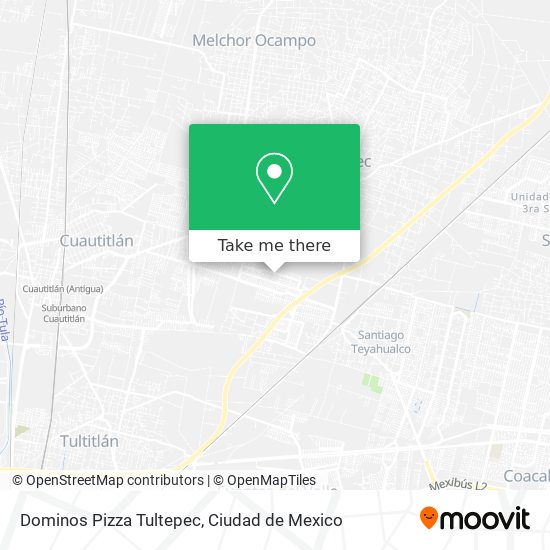 Dominos Pizza Tultepec map