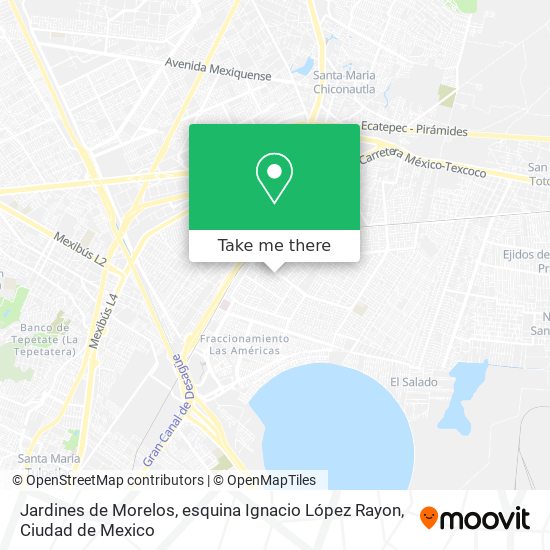 Mapa de Jardines de Morelos, esquina Ignacio López Rayon