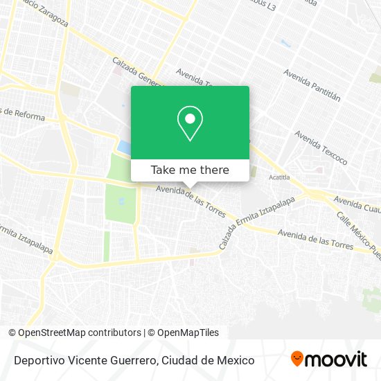 Deportivo Vicente Guerrero map