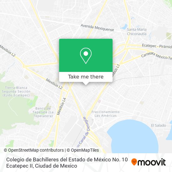 Colegio de Bachilleres del Estado de México No. 10 Ecatepec II map