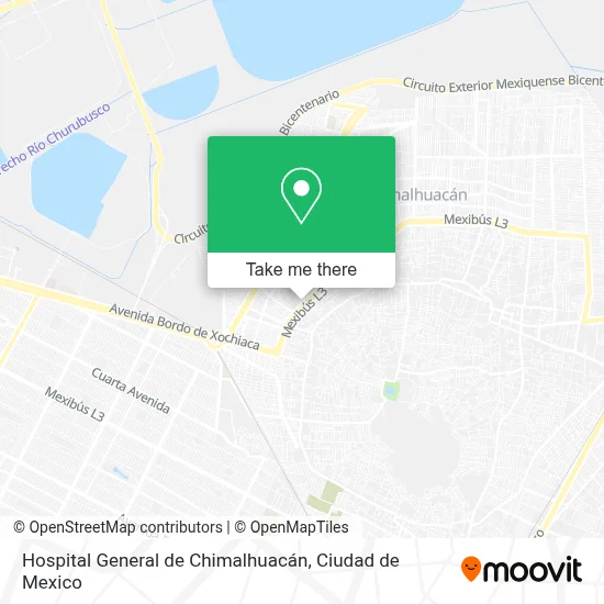 Hospital General de Chimalhuacán map