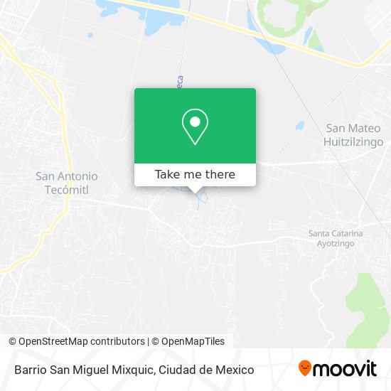 Barrio San Miguel Mixquic map