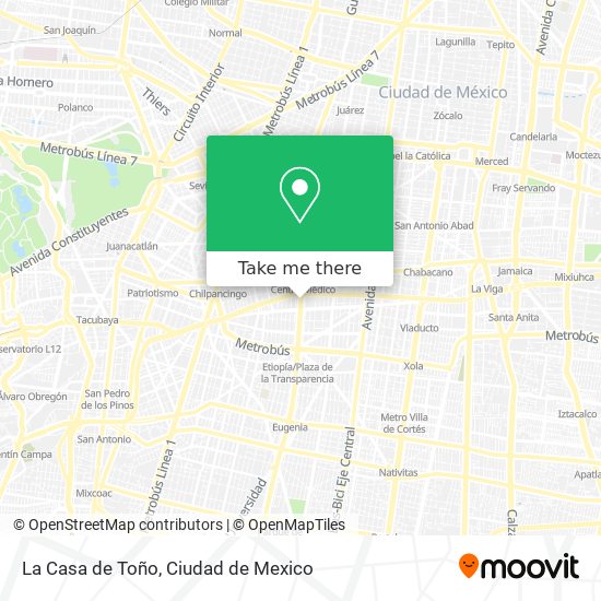 La Casa de Toño map
