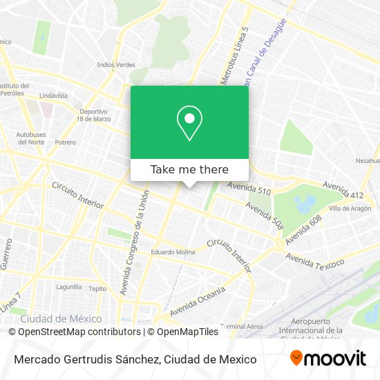 Mercado Gertrudis Sánchez map