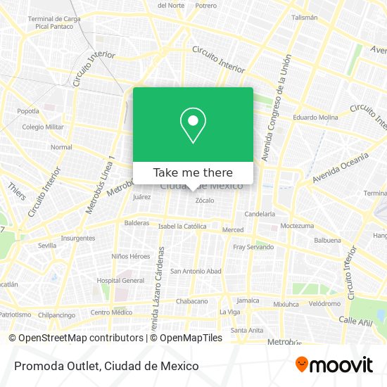 Mapa de Promoda Outlet