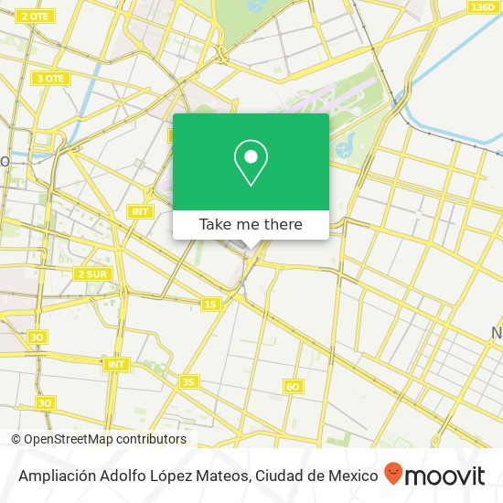 Ampliación Adolfo López Mateos map