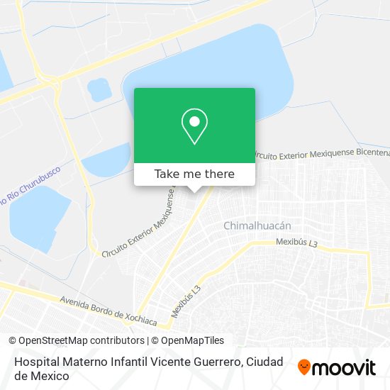 Hospital Materno Infantil Vicente Guerrero map