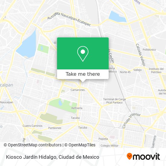 Mapa de Kiosco Jardín Hidalgo