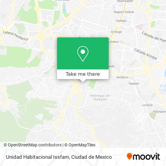 Unidad Habitacional Issfam map