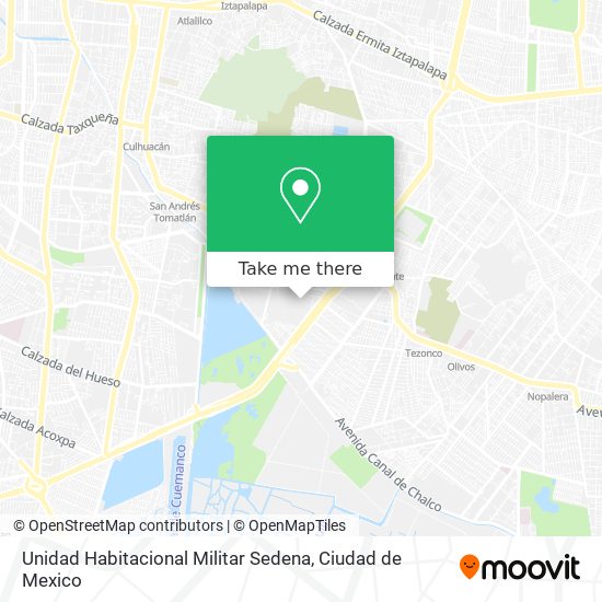 Unidad Habitacional Militar Sedena map