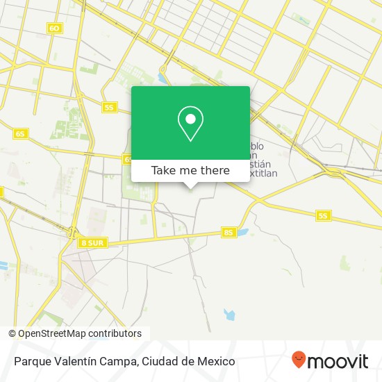 Mapa de Parque Valentín Campa