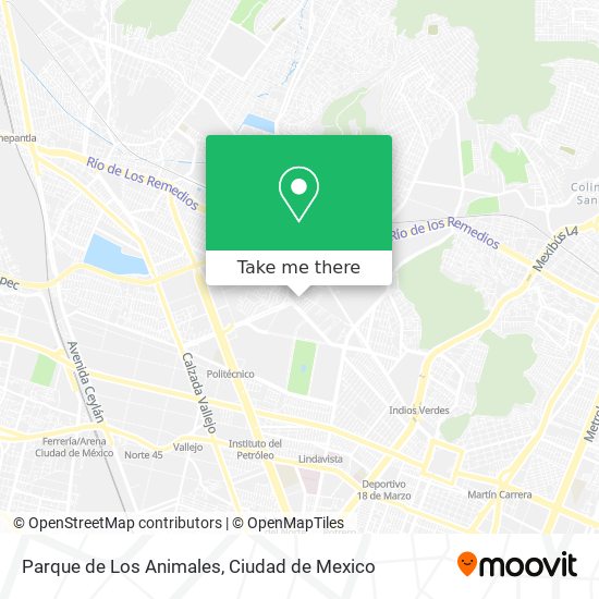 Mapa de Parque de Los Animales