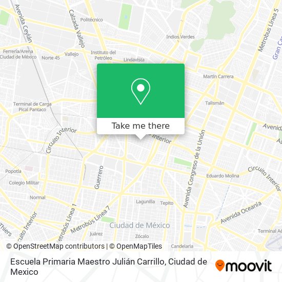Mapa de Escuela Primaria Maestro Julián Carrillo