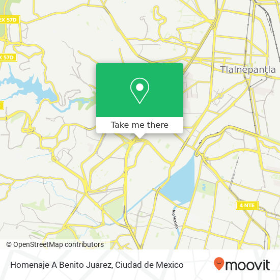 Homenaje A Benito Juarez map