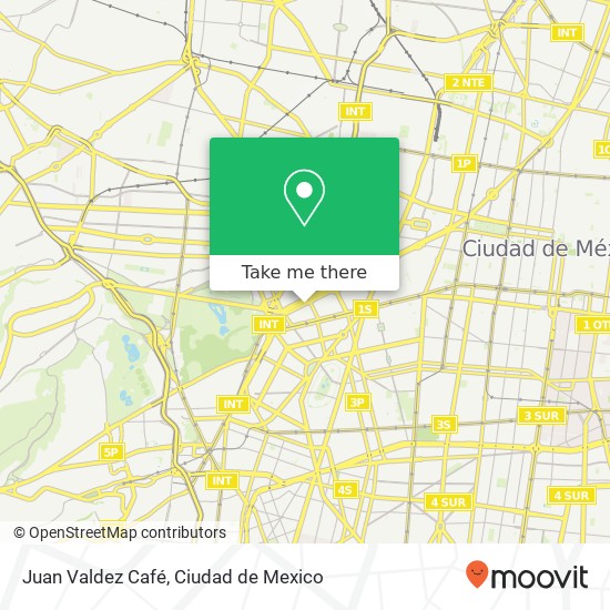 Mapa de Juan Valdez Café