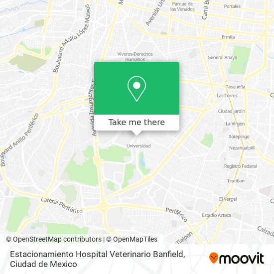 Mapa de Estacionamiento Hospital Veterinario Banfield