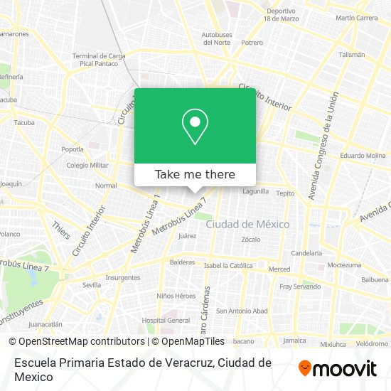 Mapa de Escuela Primaria Estado de Veracruz