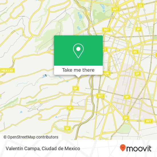 Valentín Campa map