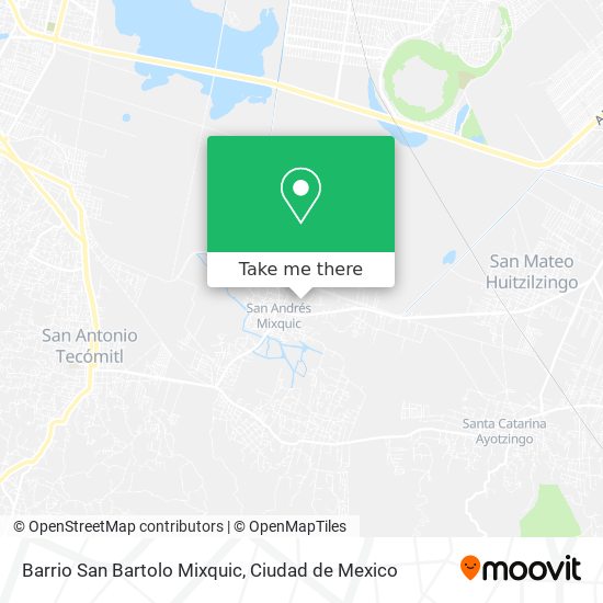 Barrio San Bartolo Mixquic map