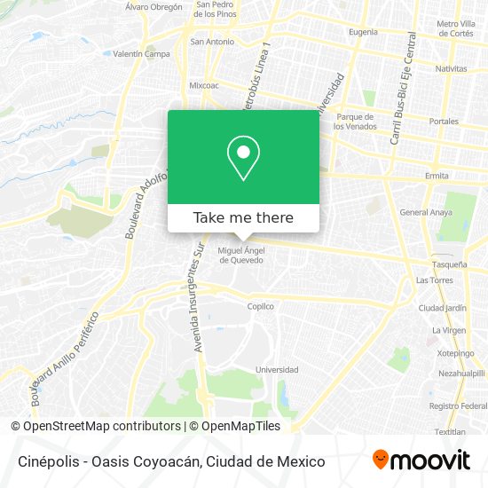 Cinépolis - Oasis Coyoacán map