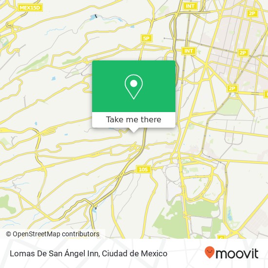 Lomas De San Ángel Inn map