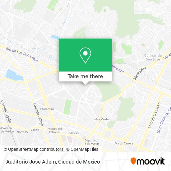 Mapa de Auditorio Jose Adem