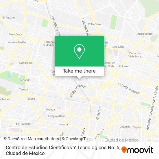 Centro de Estudios Científicos Y Tecnológicos No. 6 map