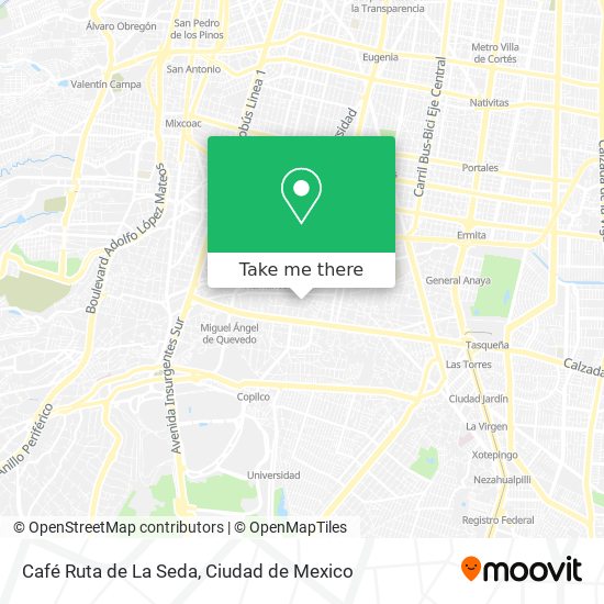 Mapa de Café Ruta de La Seda