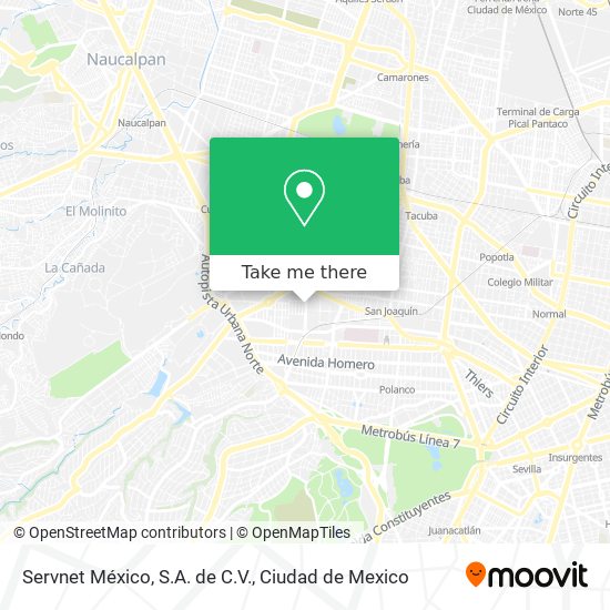 Mapa de Servnet México, S.A. de C.V.