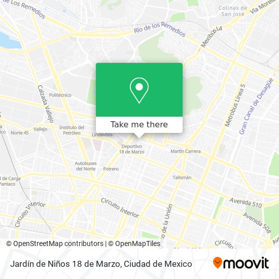 Jardín de Niños 18 de Marzo map