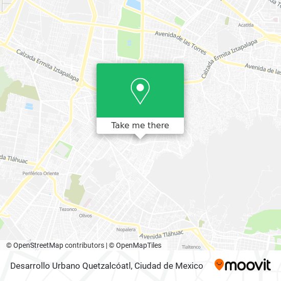 Desarrollo Urbano Quetzalcóatl map