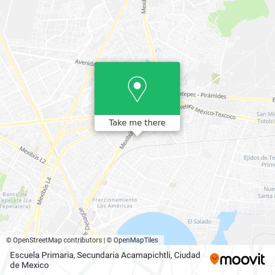 Mapa de Escuela Primaria, Secundaria Acamapichtli