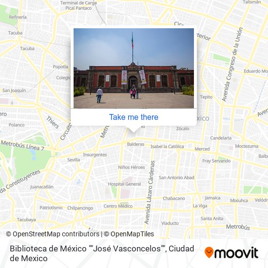 Biblioteca de México ""José Vasconcelos"" map