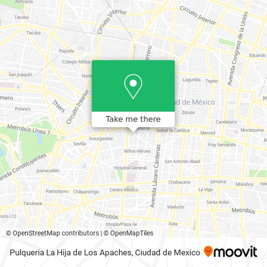 Pulqueria La Hija de Los Apaches map