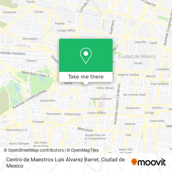 Centro de Maestros Luis Álvarez Barret map