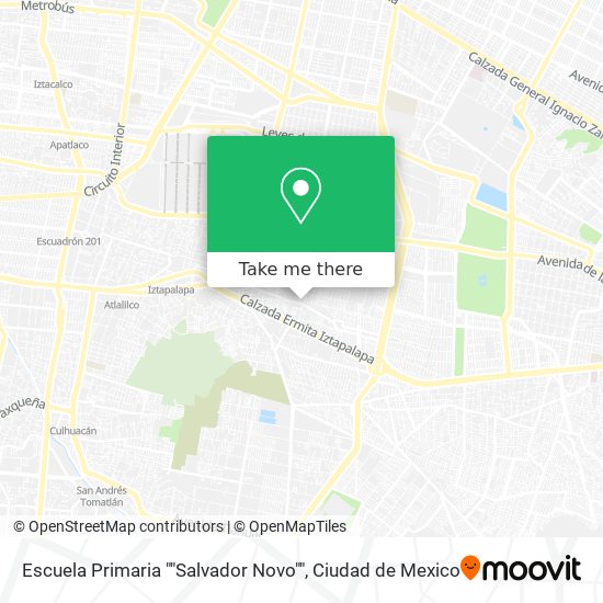 Mapa de Escuela Primaria ""Salvador Novo""